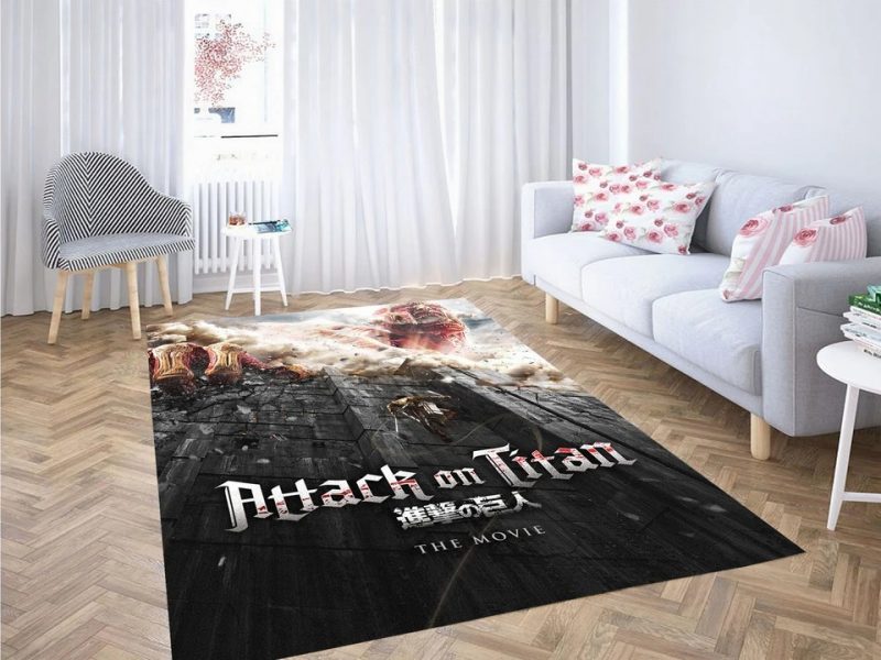 Big wall attack on titan the movie carpet living room rug