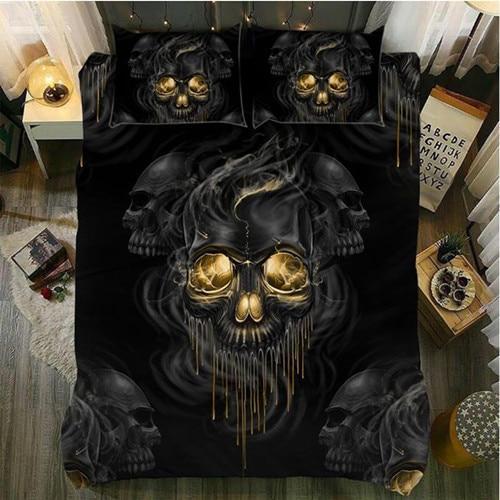 Black Duvet Cover and Pillowcase Set Bedding Set