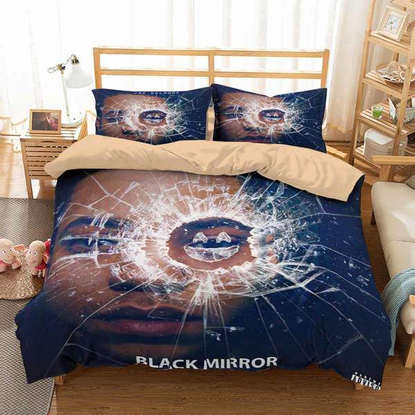 Black Mirror Duvet Cover and Pillowcase Set Bedding Set