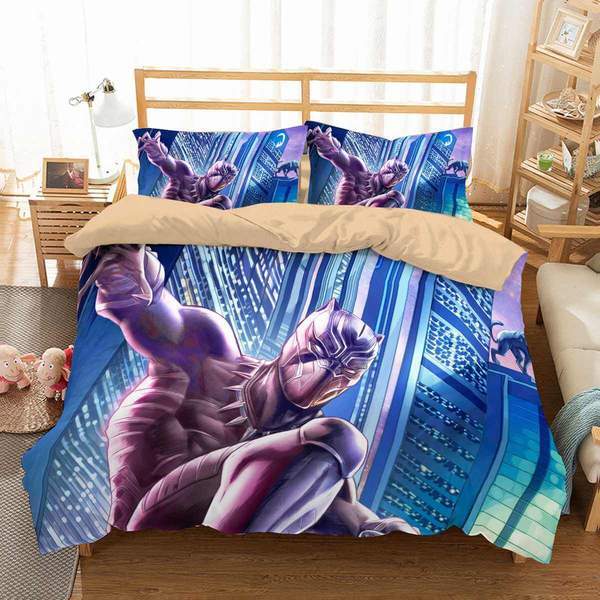 Black Panther 11 Duvet Cover and Pillowcase Set Bedding Set