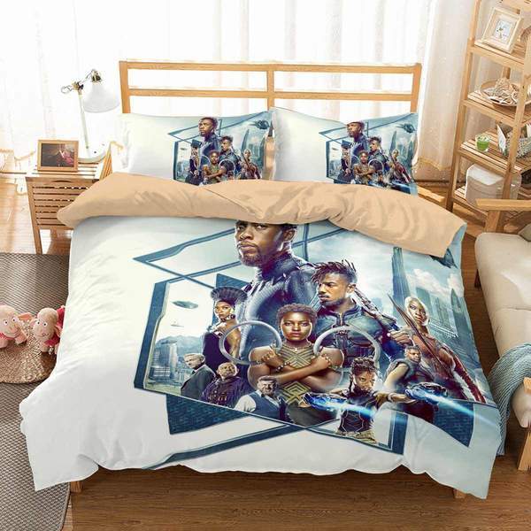 Black Panther 3 Duvet Cover and Pillowcase Set Bedding Set