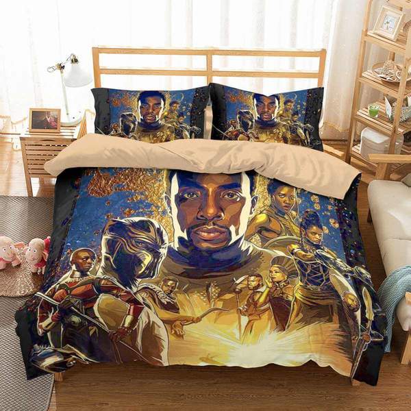 Black Panther 6 Duvet Cover and Pillowcase Set Bedding Set