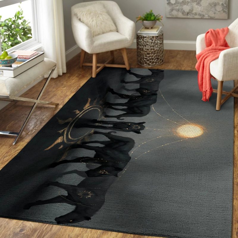 Black Panthers Living Room Rugs Carpet