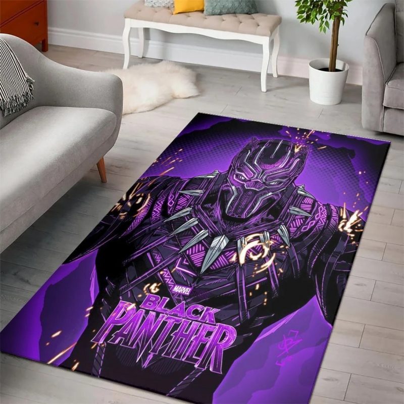 Black panther wakanda marvel superhero movies area carpet living room rugs