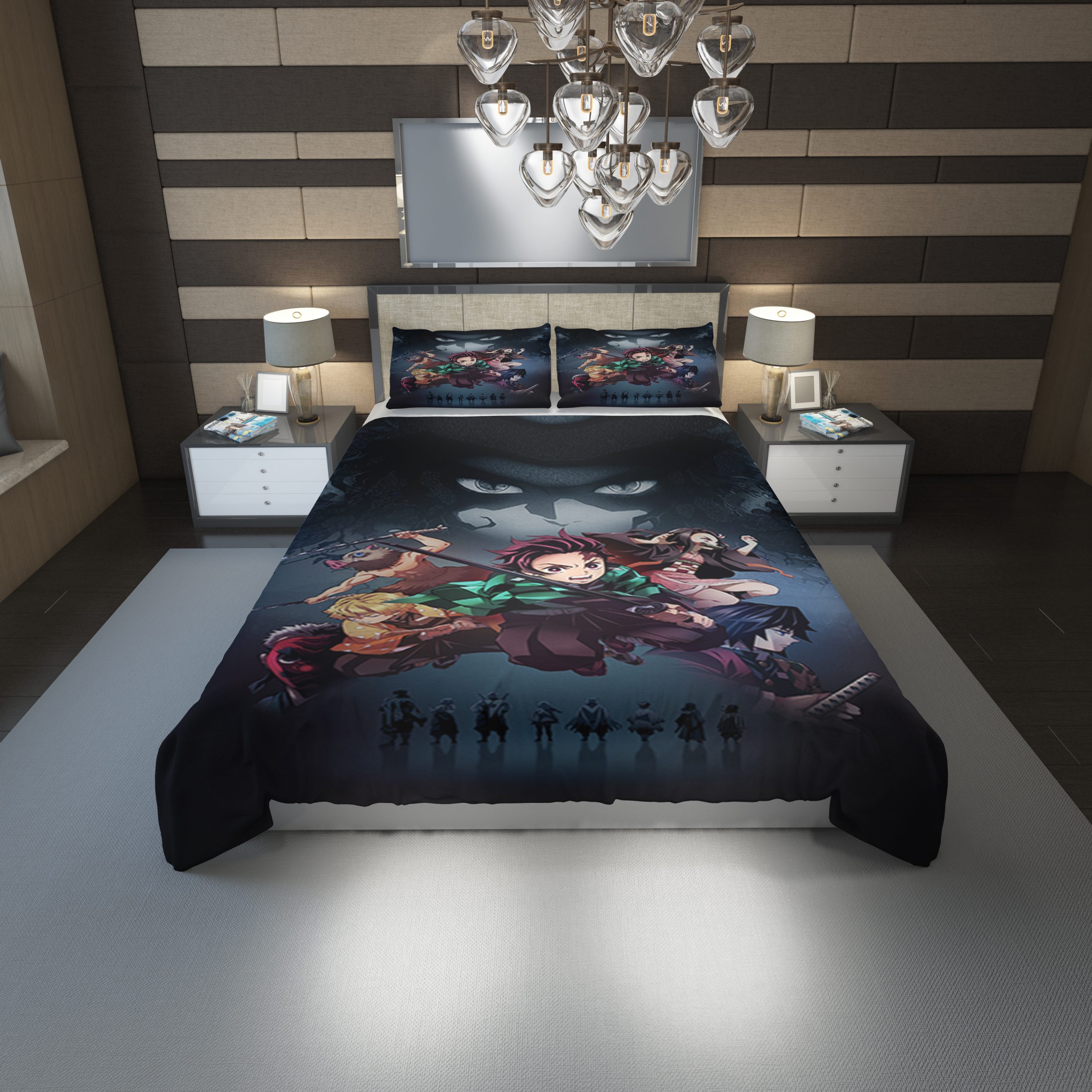 Blade Of Demon Destruction Duvet Cover and Pillowcase Set Bedding Set 1134