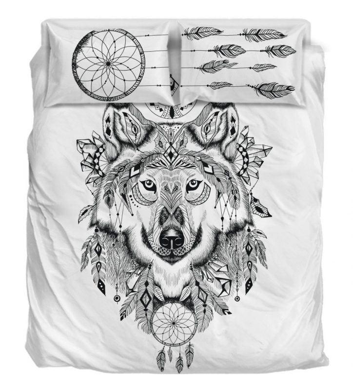 Bohemian Wolf Duver Duvet Cover and Pillowcase Set Bedding Set 919