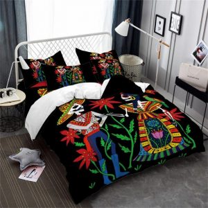 Boho Man And Women Skeleton Duvet Cover and Pillowcase Set Bedding Set