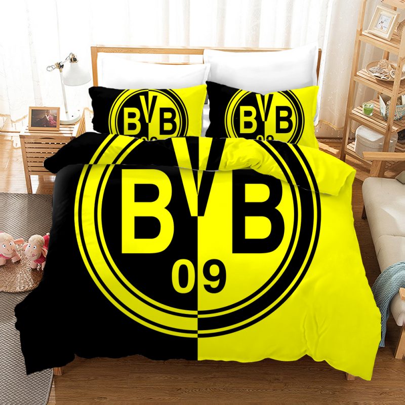 Borussia Dortmund Duvet Cover and Pillowcase Set Bedding Set