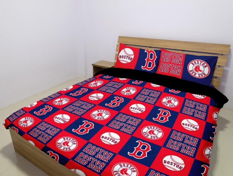 Boston Red Sox? Duvet Cover and Pillowcase Set Bedding Set