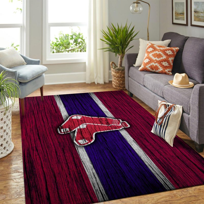 Boston Red Sox Mlb Baseball Area Limited Edition Rug Carpet Baseball Floor Decor 1