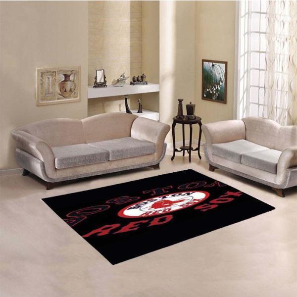 Boston Red Sox Mlb Baseball Area Limited Edition Rug Carpet Baseball Floor Decor