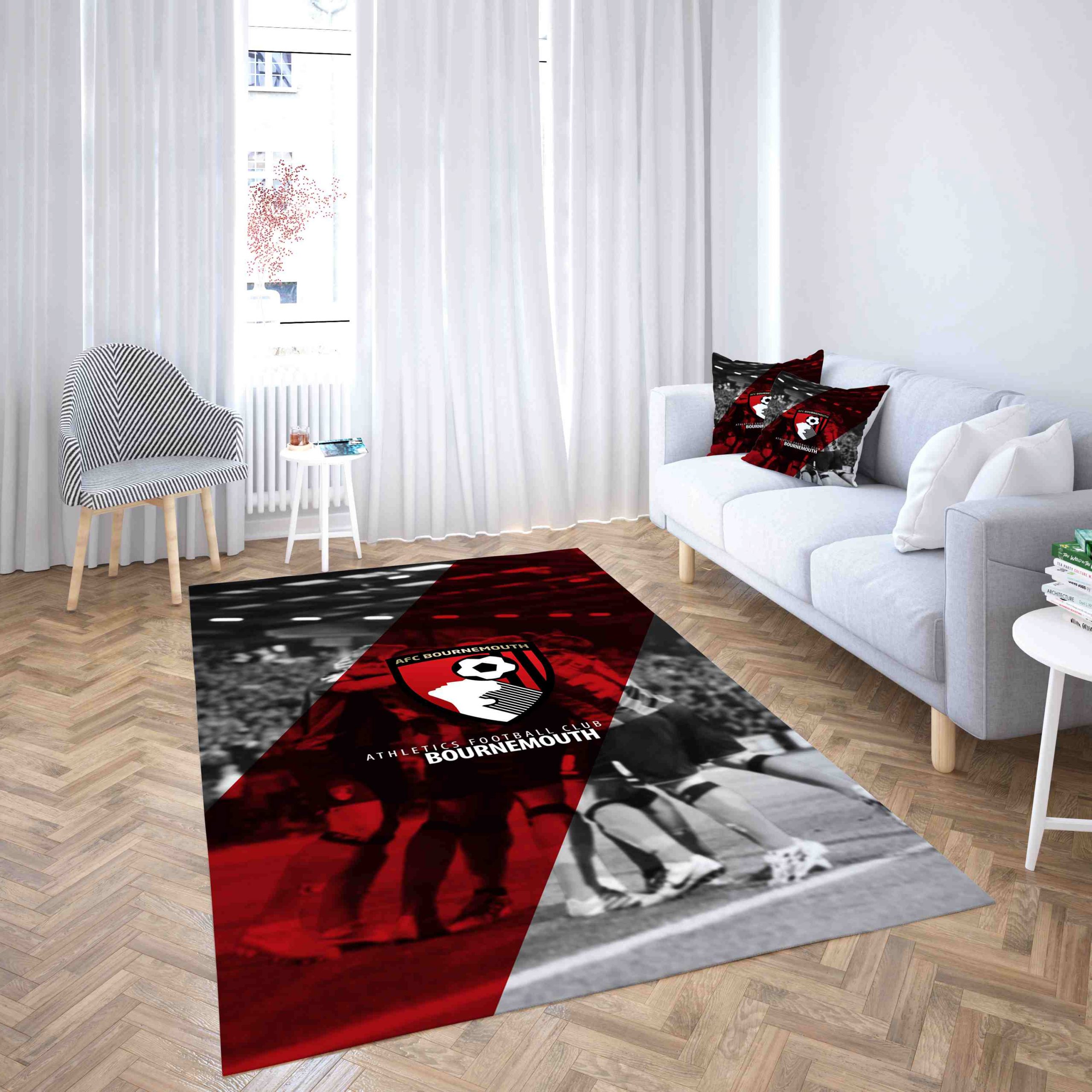 Bournemouth Football Club Teamwork Carpet Living Room Rugs