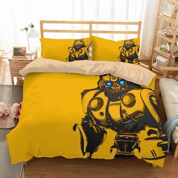 Bumblebee Duvet Cover and Pillowcase Set Bedding Set 478