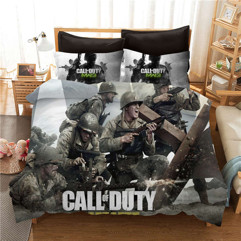 Call Of Duty 3 Duvet Cover and Pillowcase Set Bedding Set