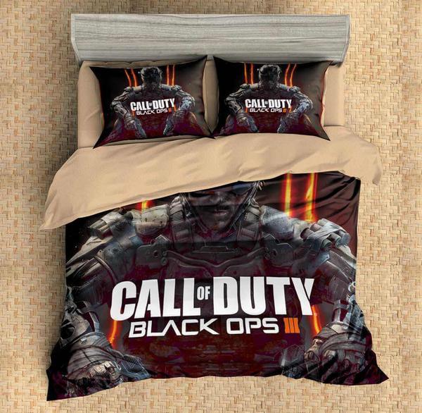 Call Of Duty Black Ops Duvet Cover and Pillowcase Set Bedding Set