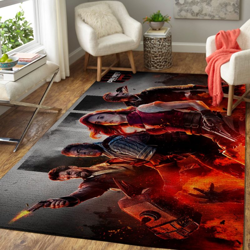 Call Of Duty Black Ops Zombies Game Living Room Rug Carpet