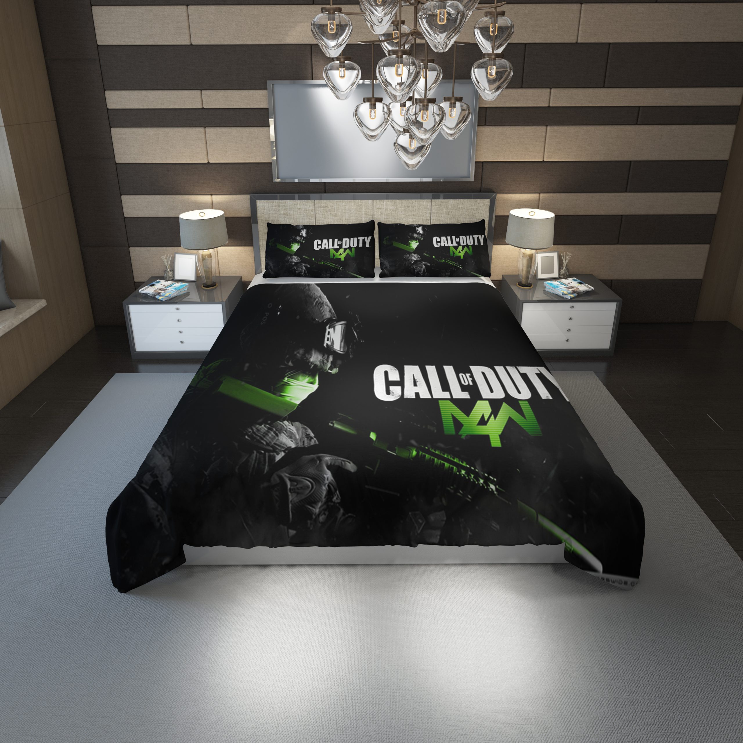 Call Of Duty Modern Warfare 2019 13 Duvet Cover and Pillowcase Set Bedding Set