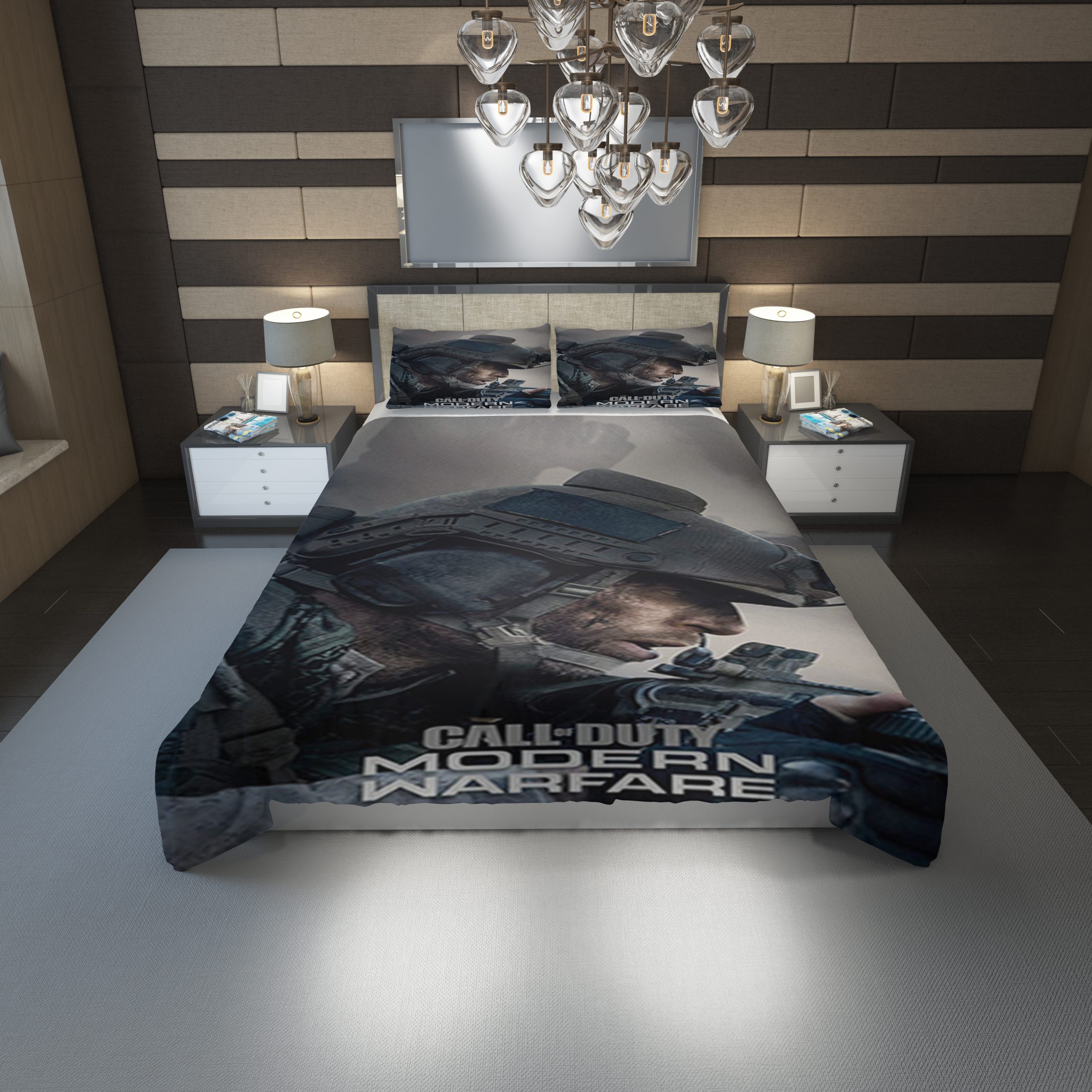 Call Of Duty Modern Warfare 2019 22 Duvet Cover and Pillowcase Set Bedding Set