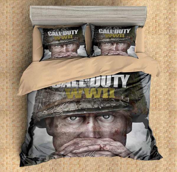 Call Of Duty Ww2 Duvet Cover and Pillowcase Set Bedding Set