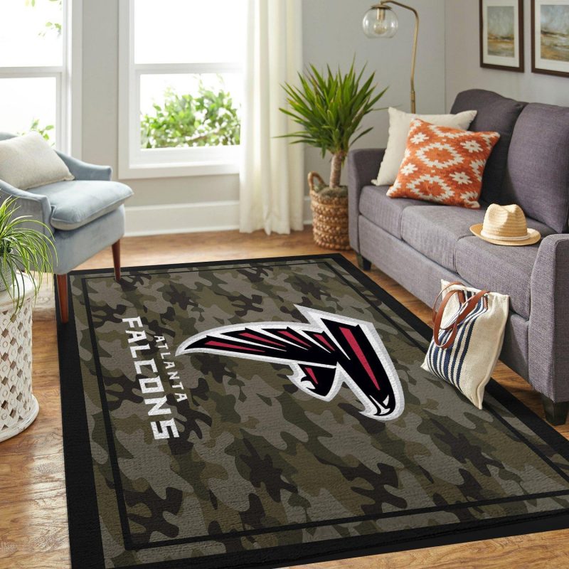 Camo Camouflage Atlanta Falcons Nfl Limited Edition Rug Carpet Room Carpet Sport Custom Area Floor Home Decor