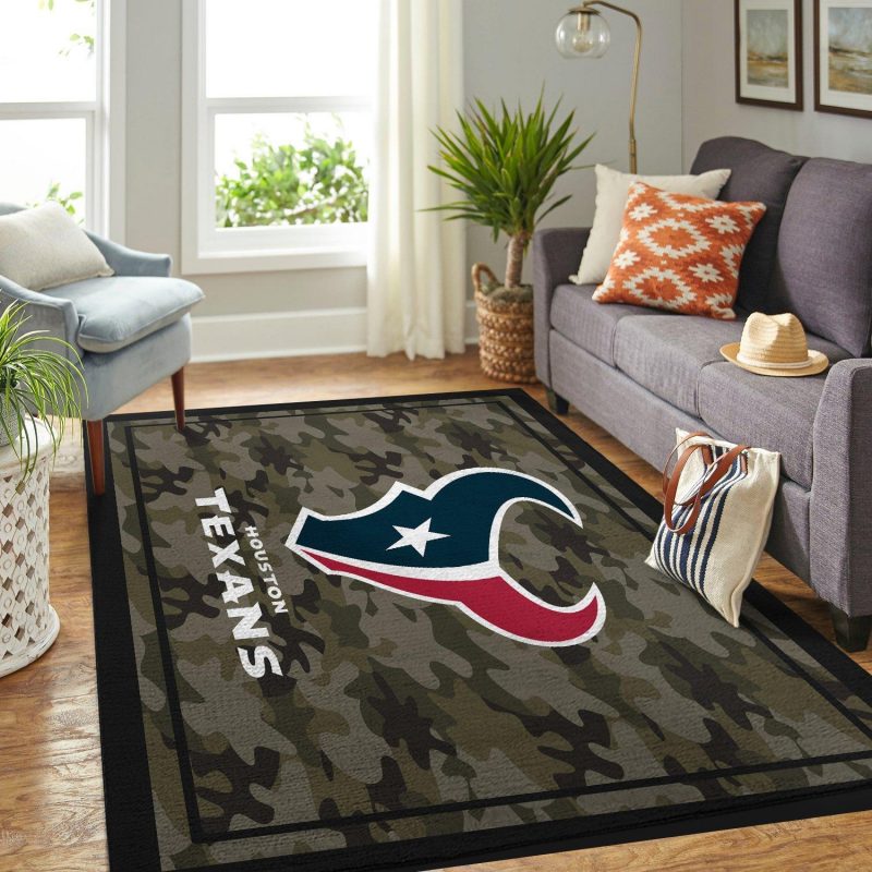 Camo Camouflage Houston Texans Nfl Limited Edition Rug Carpet Room