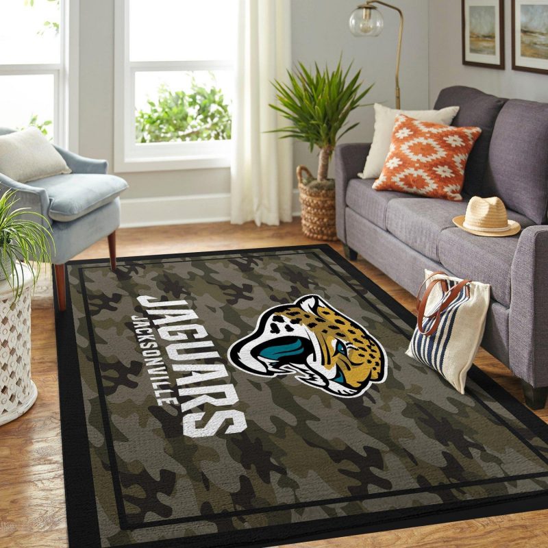 Camo Camouflage Jacksonville Jaguars Nfl Limited Edition Rug Carpet Room Carpet Sport Custom Area Floor Home Decor 2