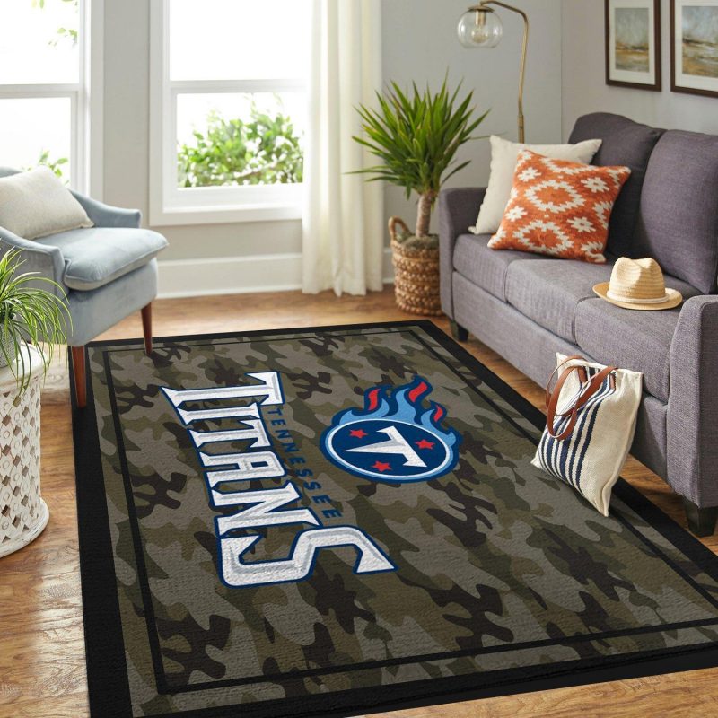 Camo Camouflage Tennessee Titans Nfl Limited Edition Rug Carpet Room Carpet Sport Custom Area Floor Home Decor 2