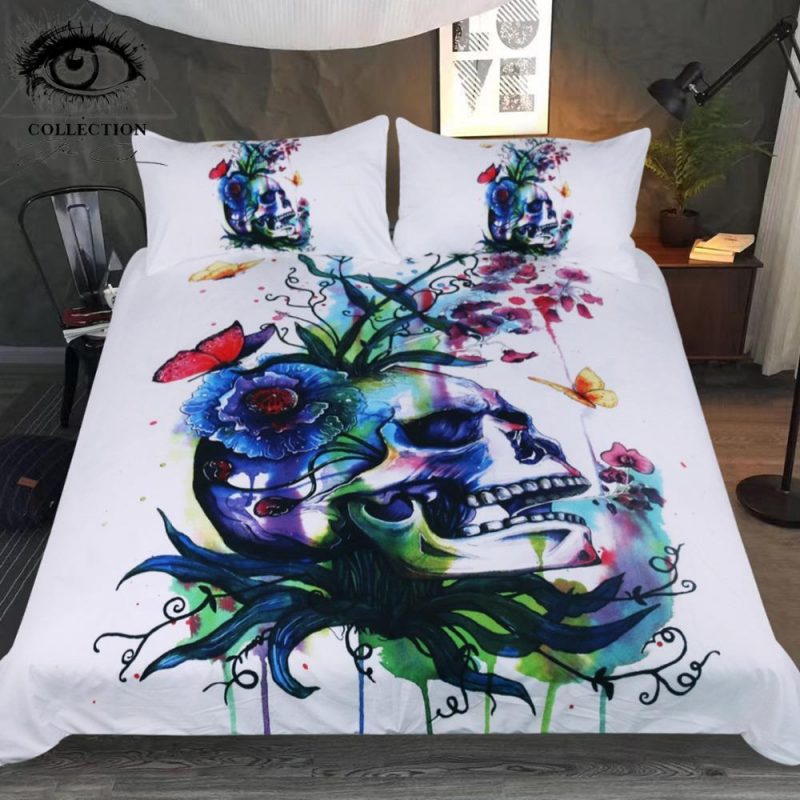 Candid Cold Art Duvet Cover and Pillowcase Set Bedding Set