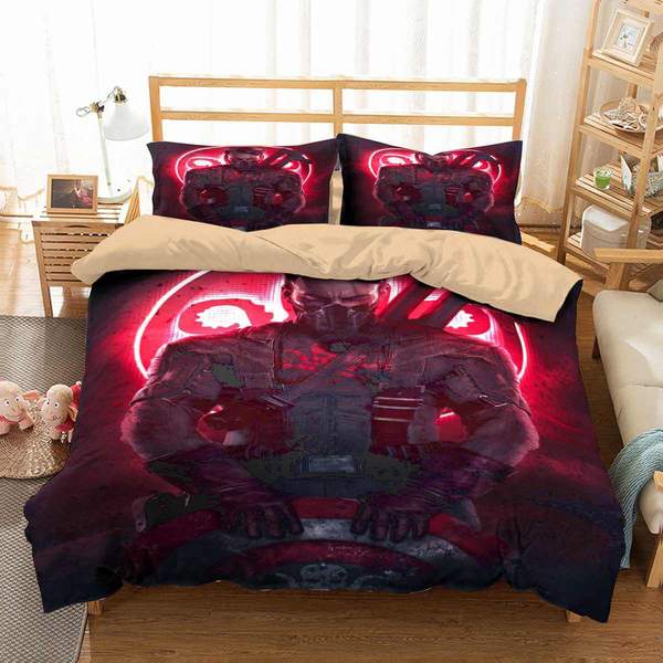 Captain America Duvet Cover and Pillowcase Set Bedding Set 783