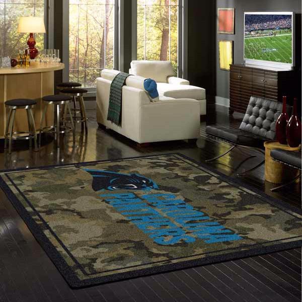 Carolina Panthers Camo Carpet Living Room Rugs