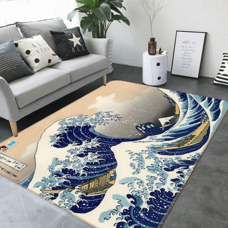 Cartoon Sea Waves Limited Edition Rug Carpet