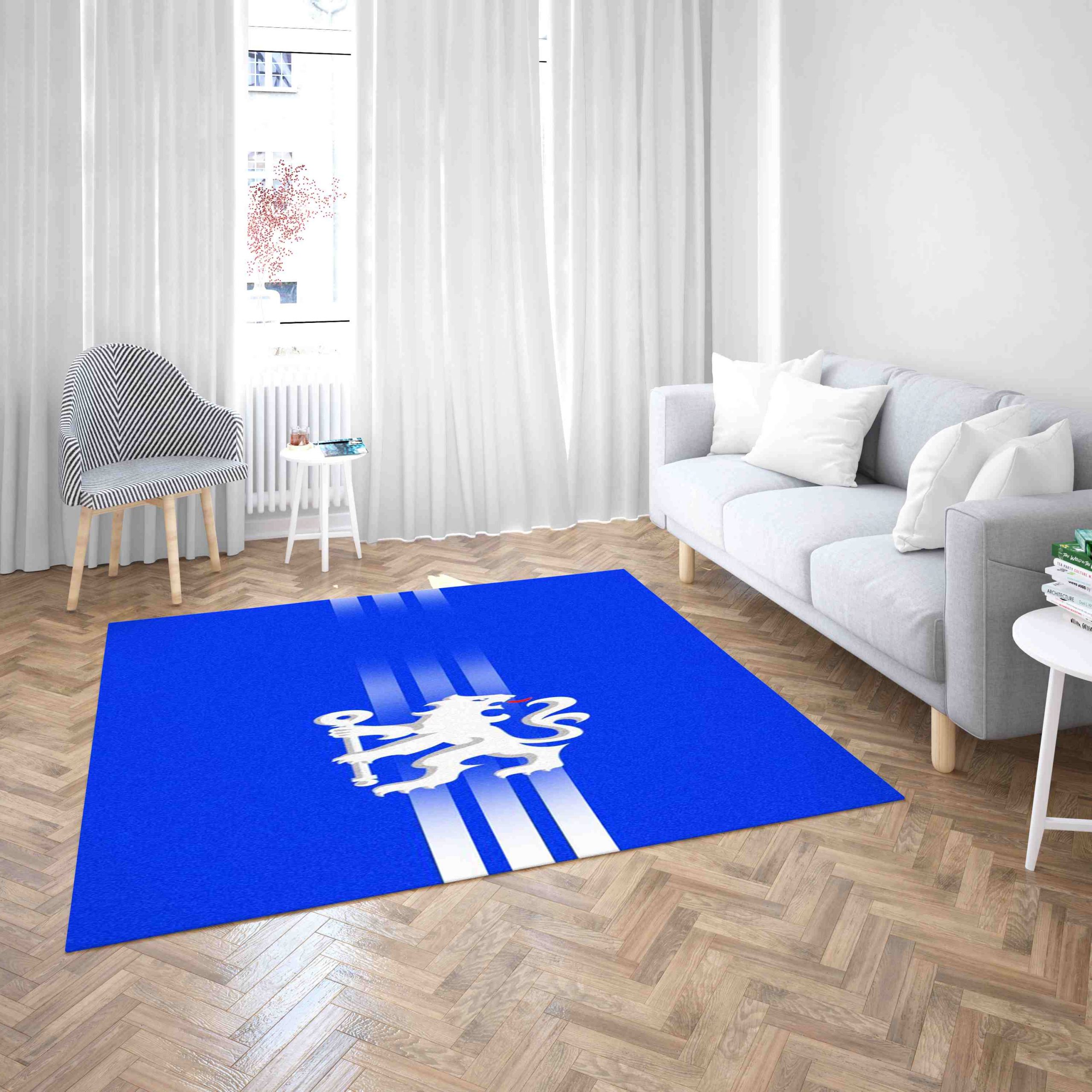 Chelsea Football Club Attractive Blue Carpet Living Room Rugs