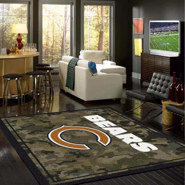 Chicago Bears Camo Carpet Living Room Rugs 2