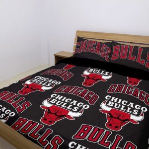 Chicago Bulls Duvet Cover and Pillowcase Set Bedding Set 145