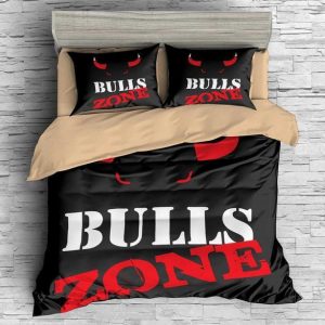 Chicago Bulls Duvet Cover and Pillowcase Set Bedding Set 588