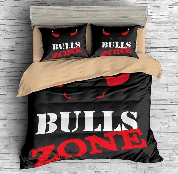 Chicago Bulls Duvet Cover and Pillowcase Set Bedding Set 588