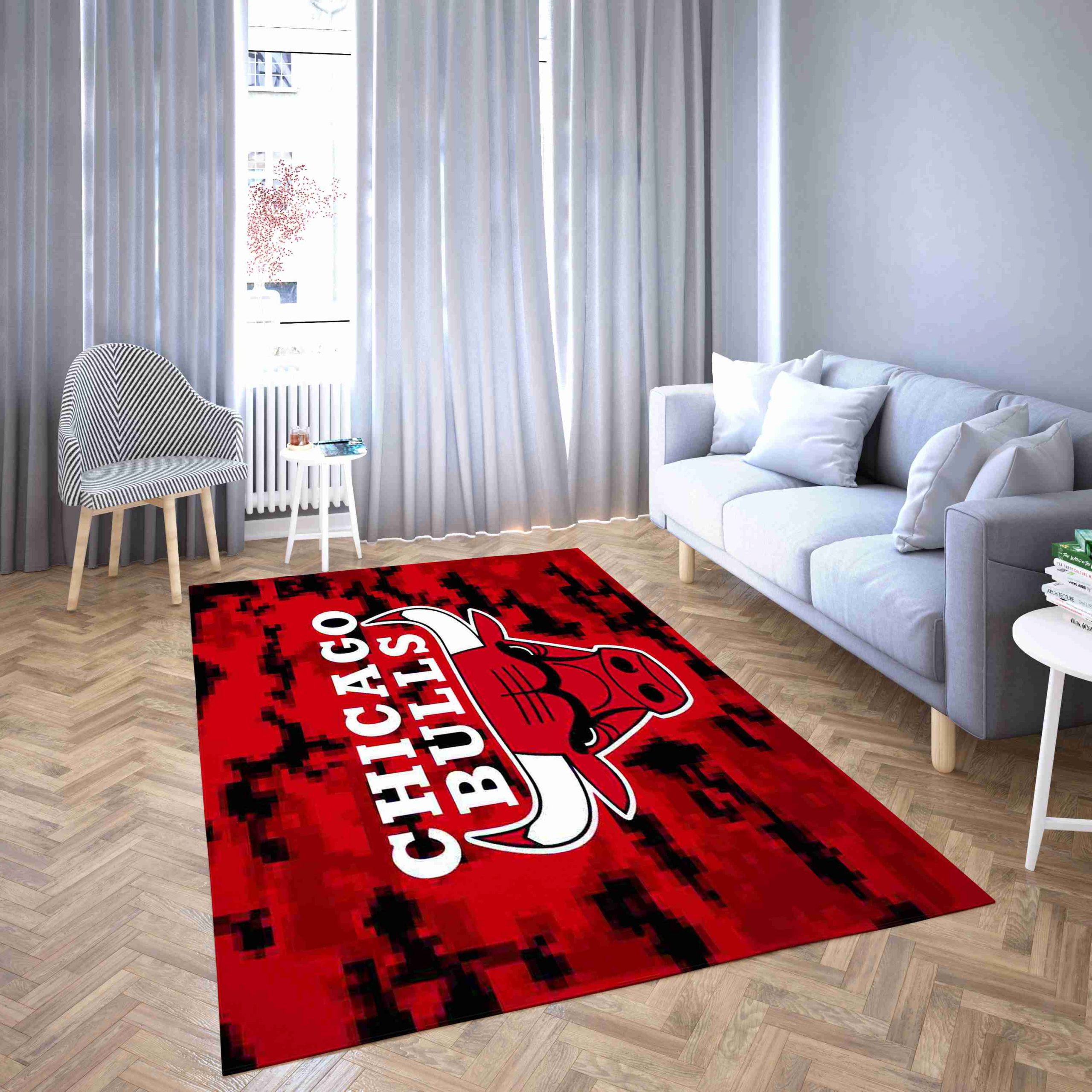 Chicago Bulls Vs Brooklyn Nets Living Room Rug Carpet