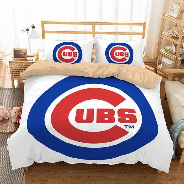 Chicago Cubs 2 Duvet Cover and Pillowcase Set Bedding Set