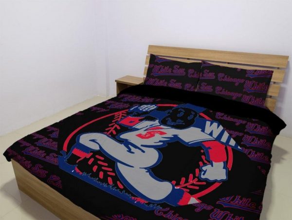 Chicago White Sox Duvet Cover and Pillowcase Set Bedding Set 1009