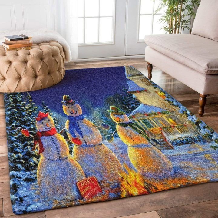 Christmas And Fire Living Room Rug Carpet