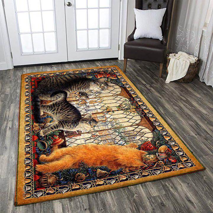 Christmas Cat Carpet Living Room Rugs