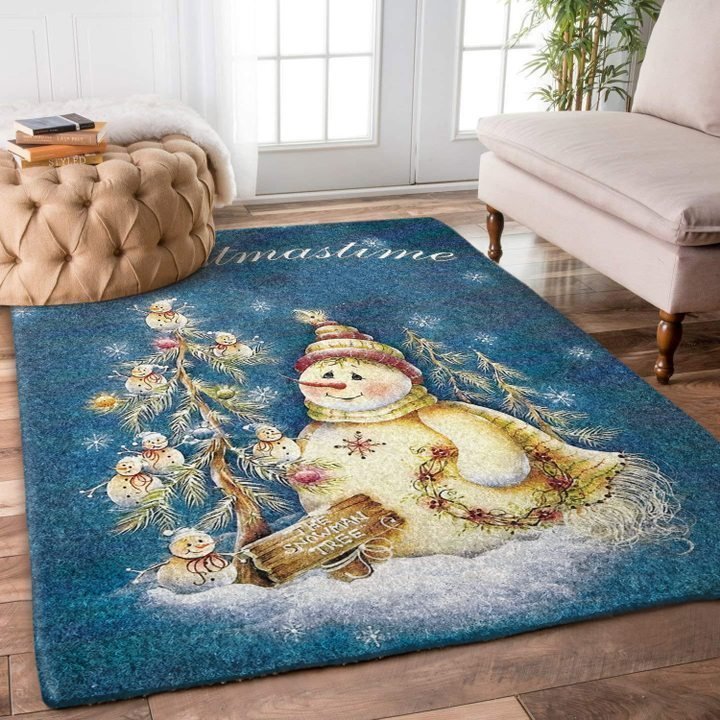 Christmas Snowman Living Room Rug Carpet