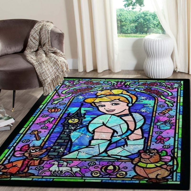 Cinderella vs Mischievous Mice Disney Living Room Rugs Carpet