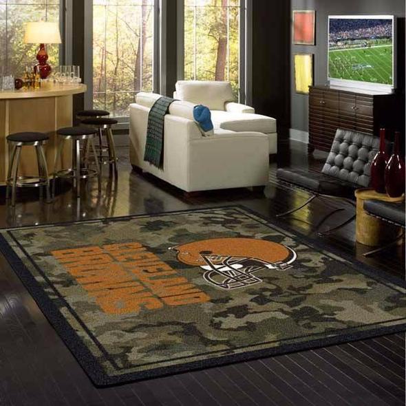 Cleveland Browns Camo Carpet Living Room Rugs 2