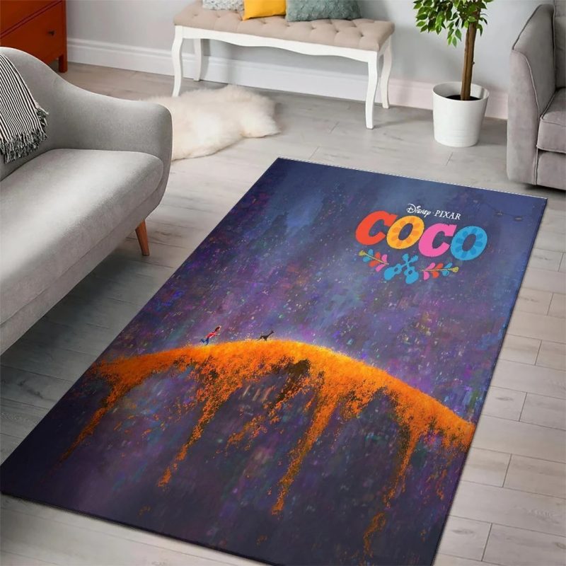 Coco day of the dead disney movies rug living room carpet