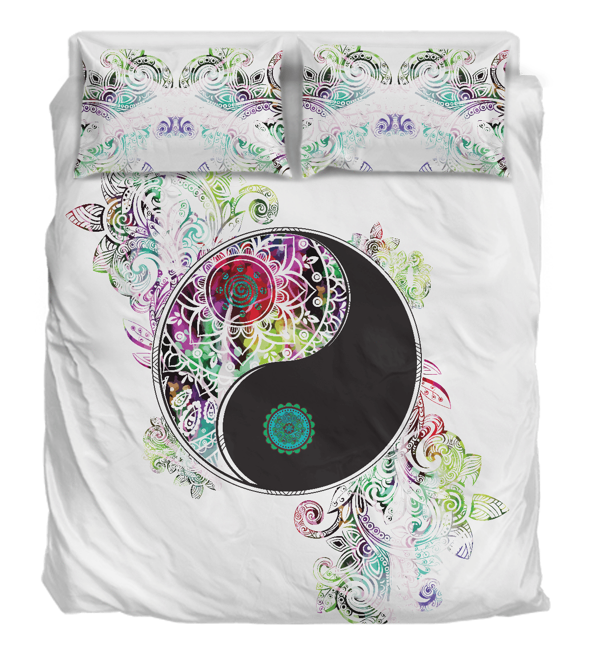 Colorful Yin Yang Duver Duvet Cover and Pillowcase Set Bedding Set