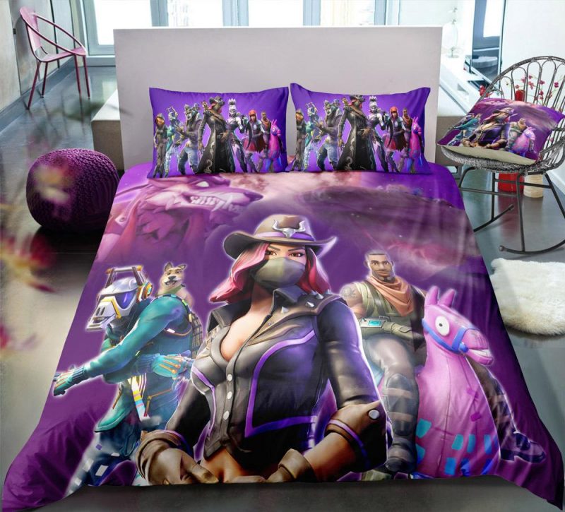 Cosmic Fortnite Gamer Duvet Cover and Pillowcase Set Bedding Set