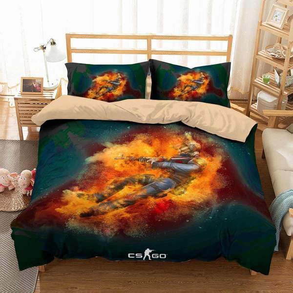 Counter Strike Global Offensive Duvet Cover and Pillowcase Set Bedding Set