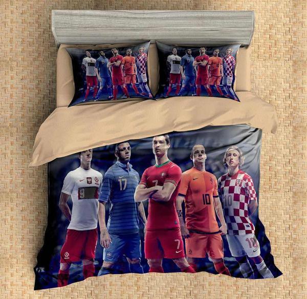 Cristiano Ronaldo 2 Duvet Cover and Pillowcase Set Bedding Set