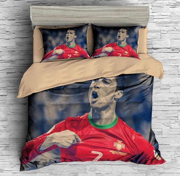 Cristiano Ronaldo 3 Duvet Cover and Pillowcase Set Bedding Set